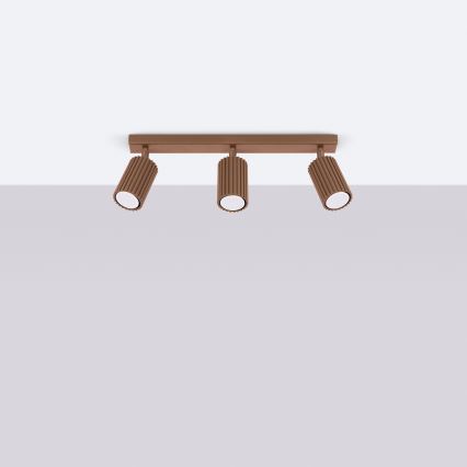 Brilagi - Lampă spot LED CRESTO 3x GU10/10W/230V, maro