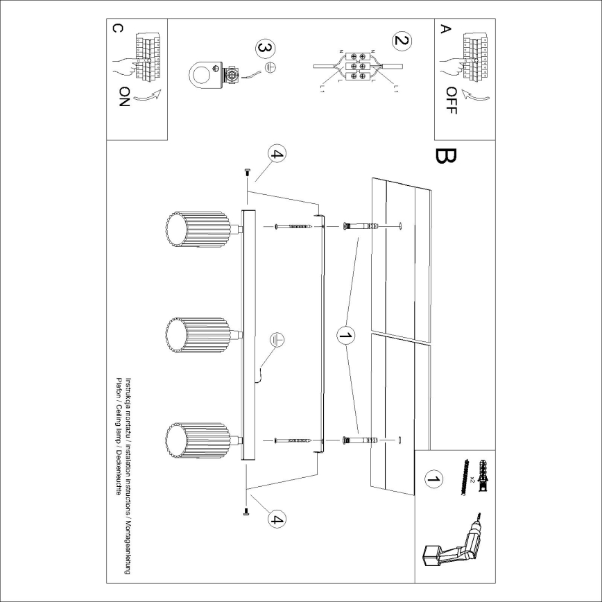 Brilagi - Lampă spot LED CRESTO 3x GU10/10W/230V, maro