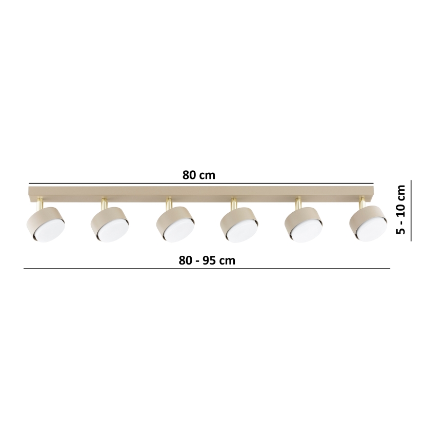 Brilagi - Lampă spot LED MONO 6xGX53/30W/230V bej/auriu