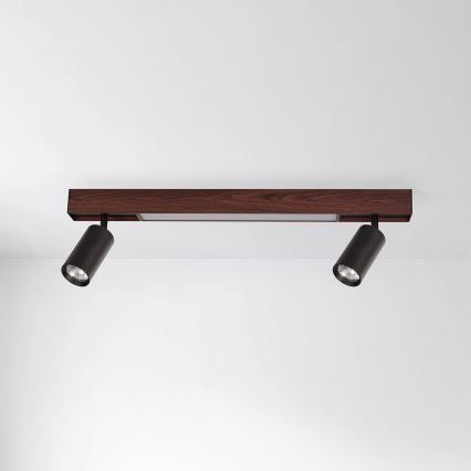 BRILAGI - Lampă spot LED SELE 2xGU10/30W/230V + LED/15W neagră/decor cireș