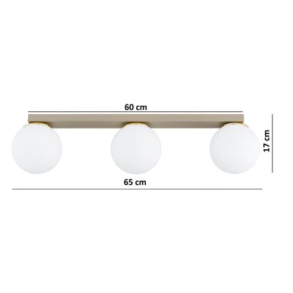 Brilagi - Lampă spot MILO 3xE27/60W/230V bej/auriu