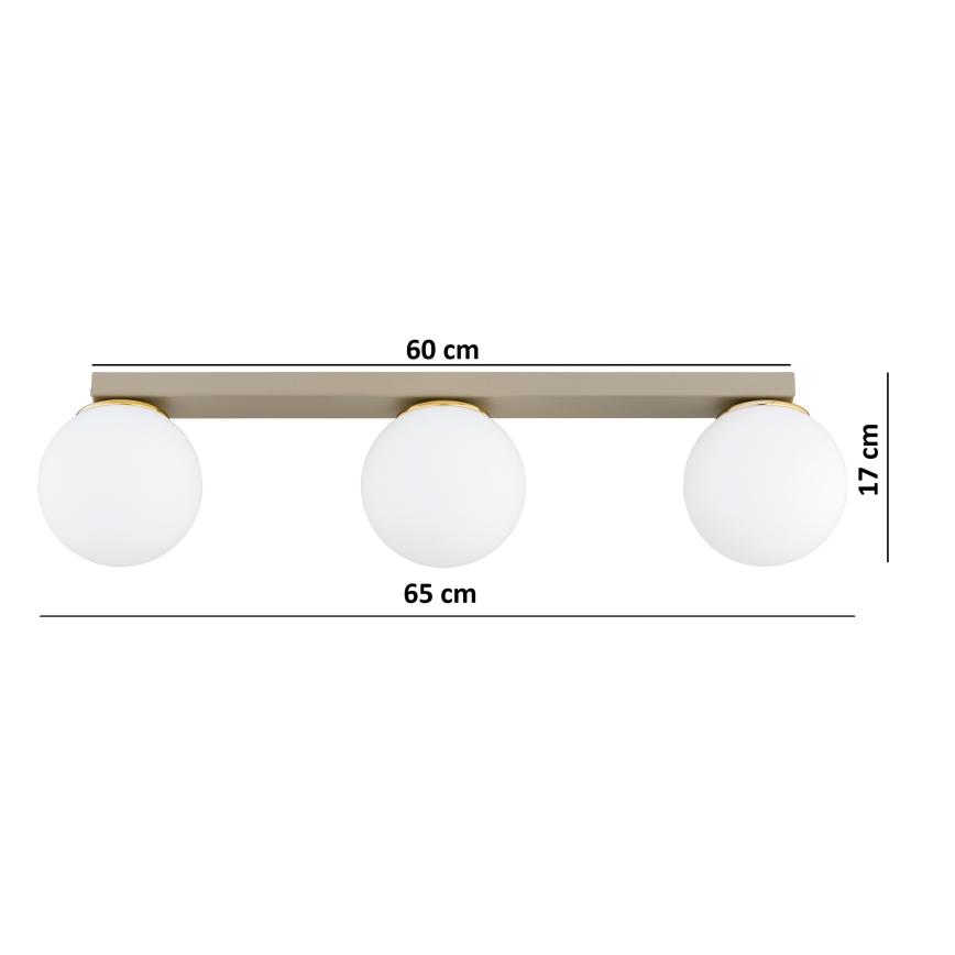 Brilagi - Lampă spot MILO 3xE27/60W/230V bej/auriu