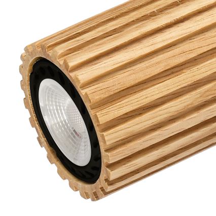 Brilagi - Lampă spot MODERN WOOD 2xGU10/8W/230V lemn de cauciuc/negru