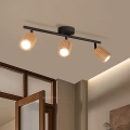 Brilagi - Lampă spot MODERN WOOD 3xGU10/8W/230V lemn/negru
