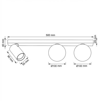 Brilagi - Lampă spot SELE BALL 1xGU10/30W/230V + 2xG9/10W bej