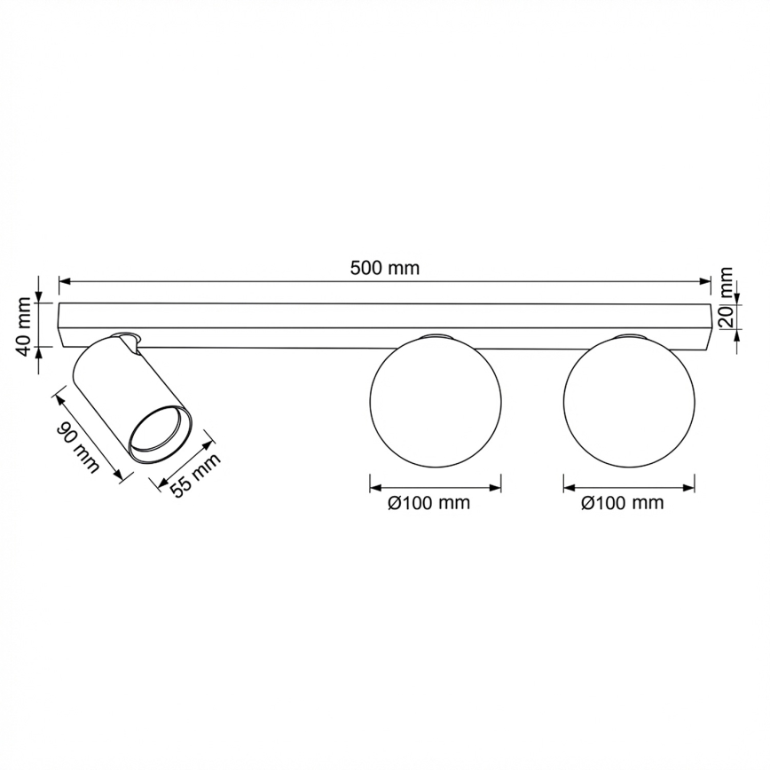 Brilagi - Lampă spot SELE BALL 1xGU10/30W/230V + 2xG9/10W bej