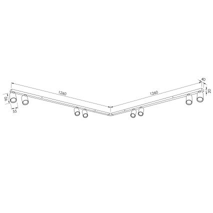 BRILAGI - Lampă spot SELE LONG 8xGU10/30W/230V albă