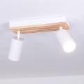Brilagi - Lampă spot SELE WOOD ACOUSTIC 2xGU10/30W/230V alb/lemn