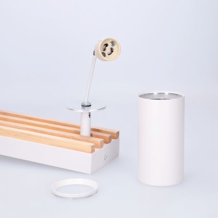 Brilagi - Lampă spot SELE WOOD ACOUSTIC 2xGU10/30W/230V alb/lemn