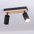 Brilagi - Lampă spot SELE WOOD ACOUSTIC 2xGU10/30W/230V negru/lemn
