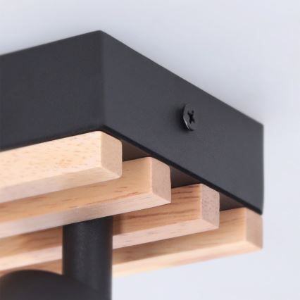 Brilagi - Lampă spot SELE WOOD ACOUSTIC 2xGU10/30W/230V negru/lemn