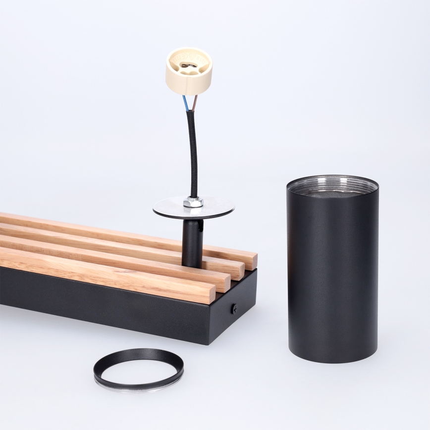 Brilagi - Lampă spot SELE WOOD ACOUSTIC 2xGU10/30W/230V negru/lemn