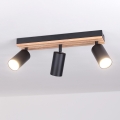 Brilagi - Lampă spot SELE WOOD ACOUSTIC 3xGU10/30W/230V negru/lemn