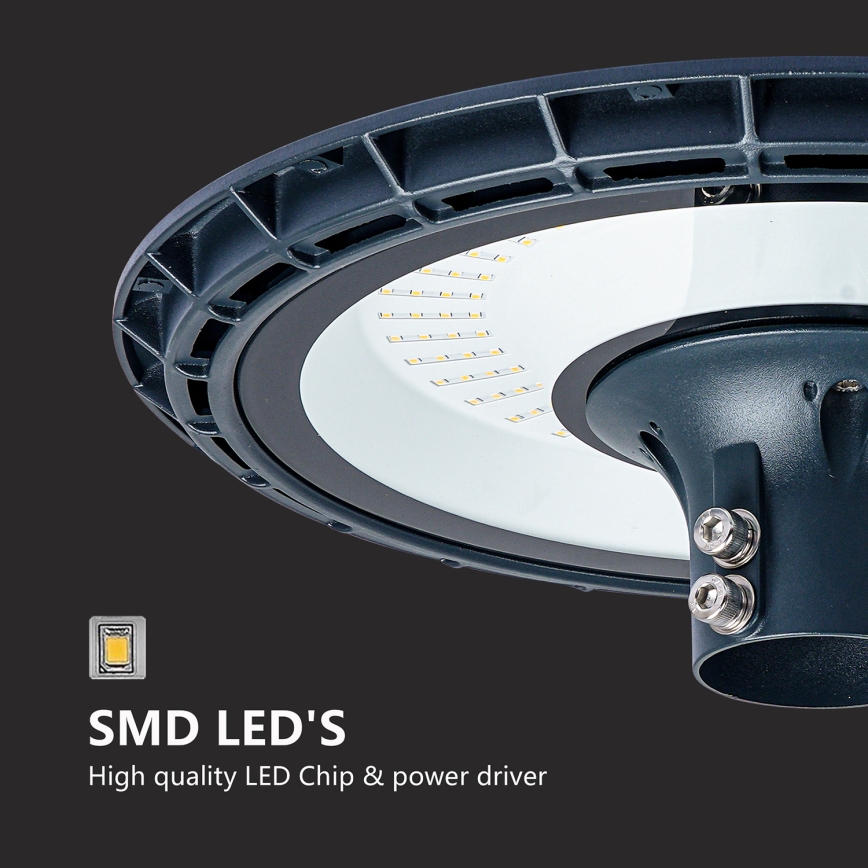 Brilagi - Lampă stradală URBANSPARK LED 120W 230V cu stâlp de 5 m, antracit, IP65