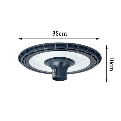 Brilagi - Lampă stradală URBANSPARK LED 120W 230V cu stâlp de 5 m, antracit, IP65