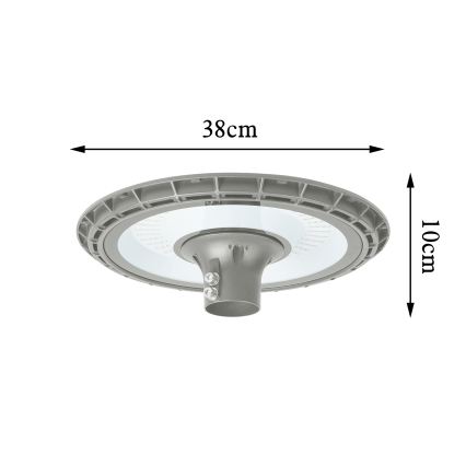 BRILAGI - Lampă stradală LED pentru exterior cu stâlp de 3 m URBANSPARK LED/120W/230V gri IP65