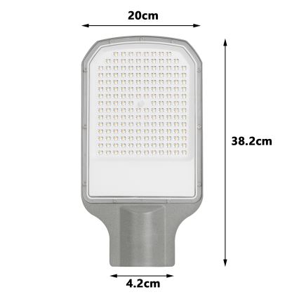 Brilagi - Lampă stradală LED de exterior URBANLIGHT 100W/230V gri IP65