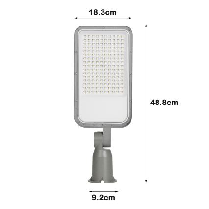 Brilagi - Lampă stradală LED de exterior cu articulație URBANLIGHT LED/100W/230V gri IP65