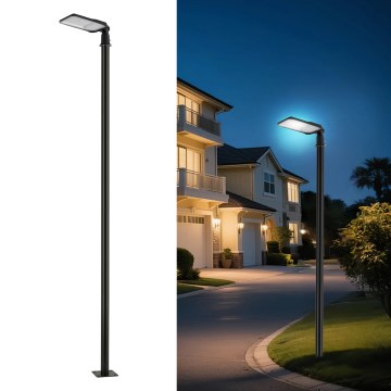 Brilagi - Lampă stradală LED de exterior URBANLIGHT, cu stâlp articulat de 3 m, LED/100W/230V, neagră, IP65