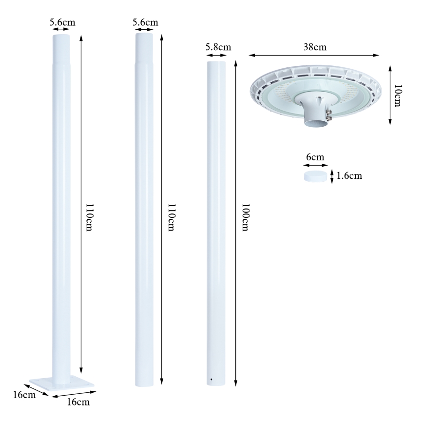 Brilagi - Lampă stradală LED de exterior URBANSPARK LED/120W/230V alb IP65