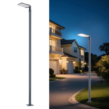 Brilagi - Lampă stradală LED pentru exterior cu stâlp de 3 m și braț articulat URBANLIGHT LED/100W/230V antracit IP65