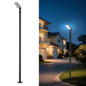 Brilagi - Lampă stradală LED pentru exterior URBANLIGHT, cu stâlp de 3 m și articulație, LED 50W, 230V, negru, IP65