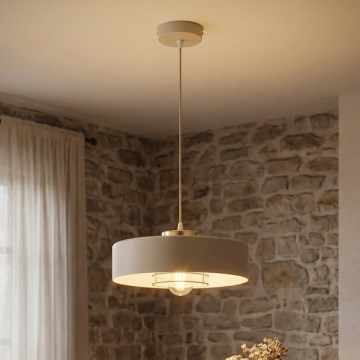 Brilagi - Lampă suspendată cu cablu 1xE27/60W/230V, Ø 30 cm, bej/auriu