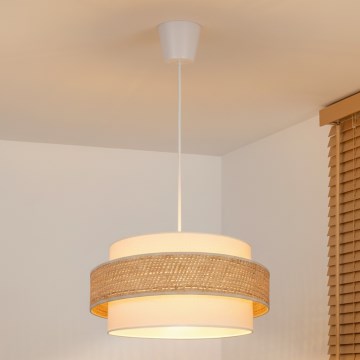 Brilagi - Lampă suspendată cu cablu SPACE, 1x E27/60W/230V, Ø 40 cm, bej/crem