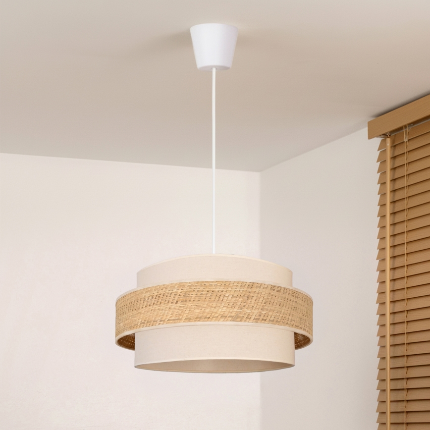 Brilagi - Lampă suspendată cu cablu SPACE, 1x E27/60W/230V, Ø 40 cm, bej/crem