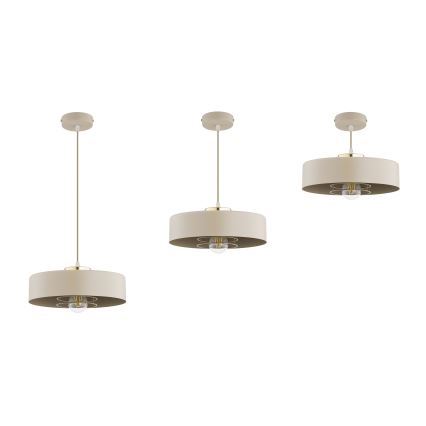 Brilagi - Lampă suspendată cu cablu SPRING 1xE27/60W/230V, Ø 30 cm, bej/auriu