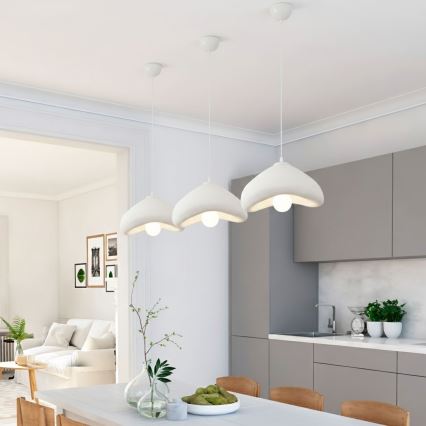 Brilagi - Lampă suspendată cu cablu WABI SABI 1xE27/40W/230V Ø 30 cm albă
