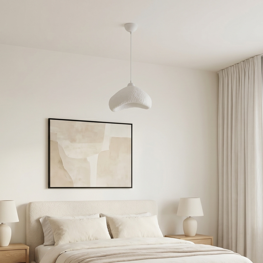 Brilagi - Lampă suspendată cu cablu WABI SABI 1xE27/40W/230V Ø 30 cm albă