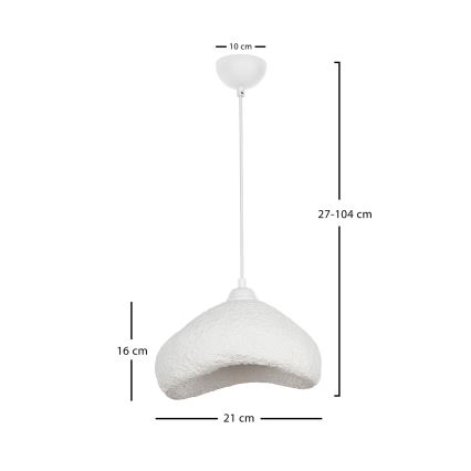 Brilagi - Lampă suspendată cu cablu WABI SABI 1xE27/40W/230V Ø 30 cm albă