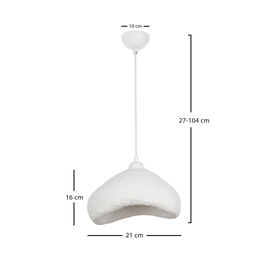 Brilagi - Lampă suspendată cu cablu WABI SABI 1xE27/40W/230V Ø 30 cm albă