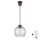 Brilagi - Lampă suspendată cu LED pe cablu RETRO GLASS 1xE27/60W/230V Ø 25 cm maro/gri fumuriu