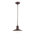Brilagi - Lampă suspendată de exterior MOLDE 1xE27/60W IP44 bronz/patină
