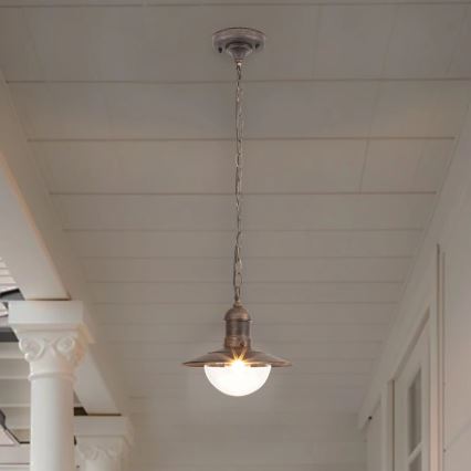 Brilagi - Lampă suspendată de exterior MOLDE 1xE27/60W IP44 bronz/patină