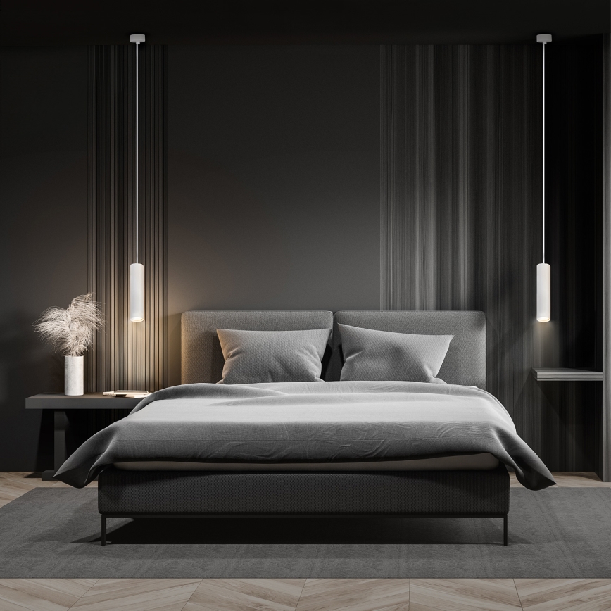 Brilagi - Lustru LED RGBW dimabil, suspendat pe cablu SELE, 1xGU10/4,8W/230V, 3000K, alb + telecomandă