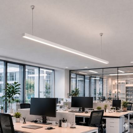 Brilagi - Lampă suspendată LED FULLDAY LED/30/40/50W/230V 2700/4000/6000K 150 cm albă