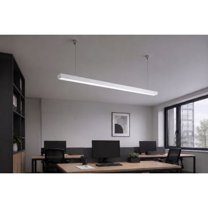 Brilagi - Lampă suspendată LED FULLDAY LED/30/40/50W/230V 2700/4000/6000K 150 cm albă