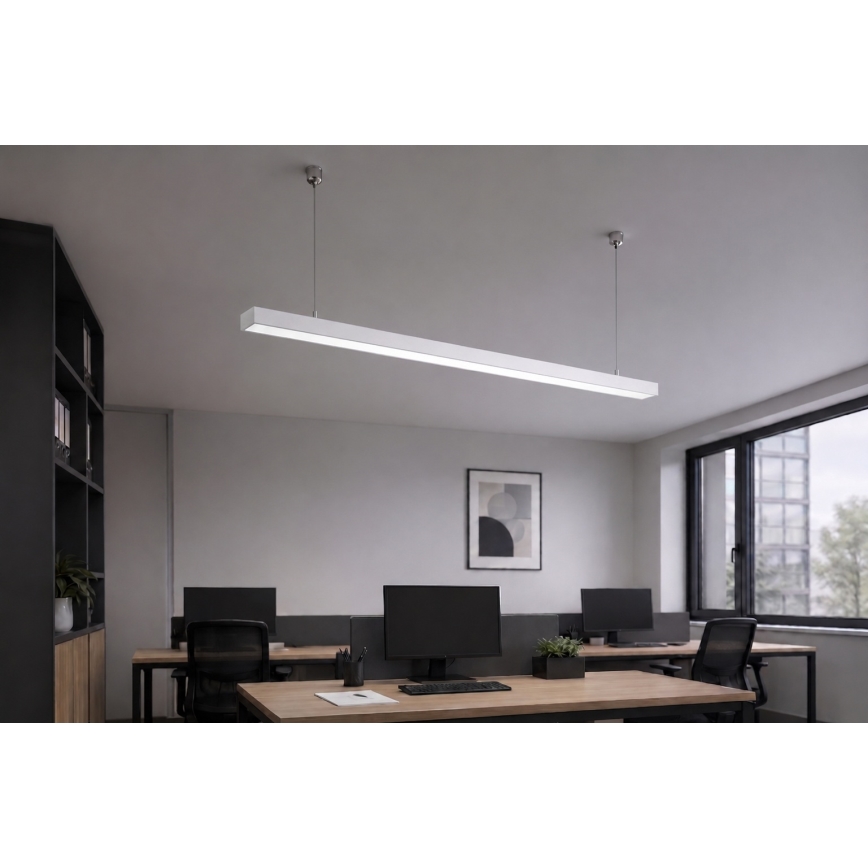 Brilagi - Lampă suspendată LED FULLDAY LED/30/40/50W/230V 2700/4000/6000K 150 cm albă