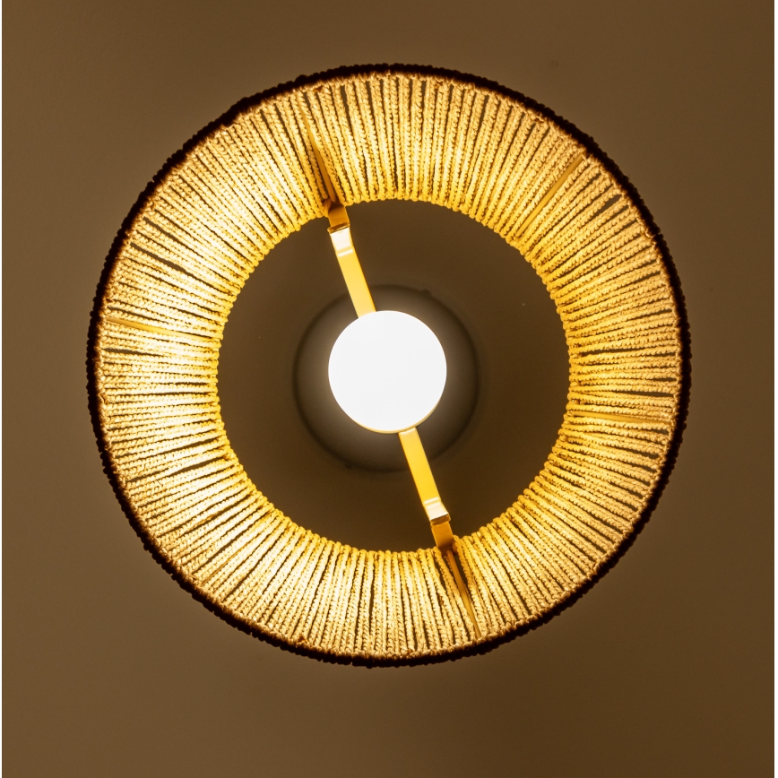 Brilagi - Lampă suspendată LED pe cablu CERIA BOHO, 1xE27/40W/230V, Ø 28 cm, maro