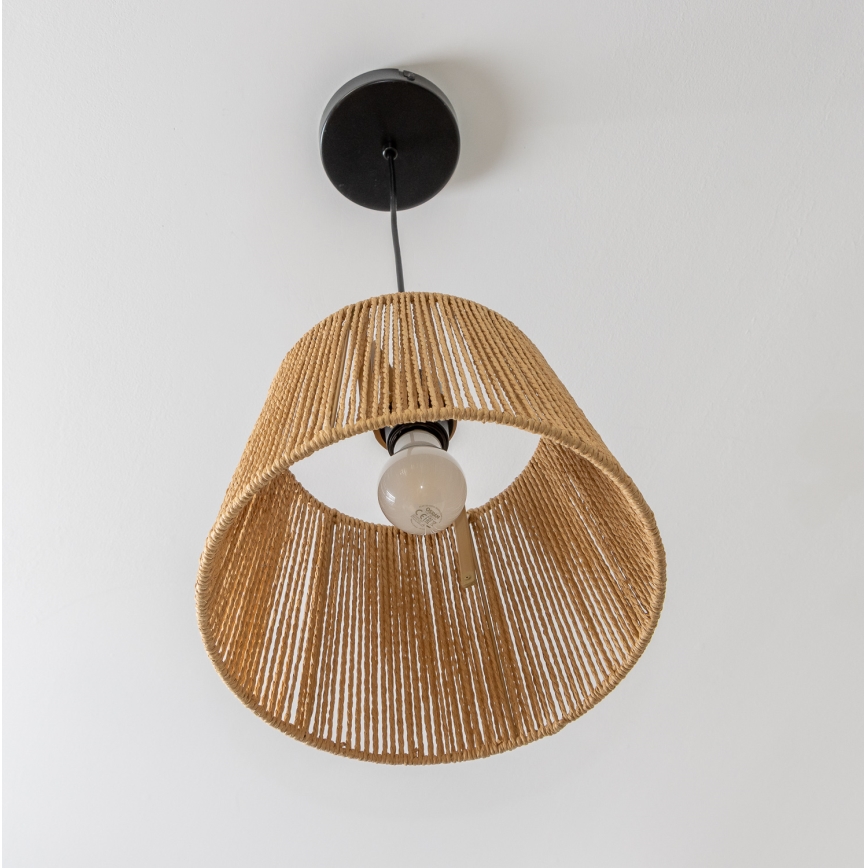 Brilagi - Lampă suspendată LED pe cablu CERIA BOHO, 1xE27/40W/230V, Ø 28 cm, maro