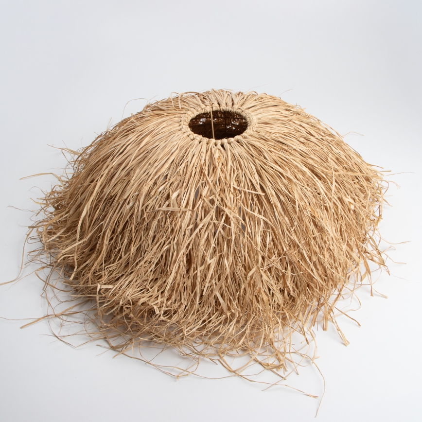 Brilagi - Lampă suspendată LED pe cablu CERIA BOHO, 1xE27/40W/230V, Ø 60 cm, rafie