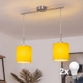 Brilagi - Lampă suspendată LED pe cablu NUBILA 2xE27/60W/230V, galbenă