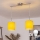 Brilagi - Lampă suspendată LED pe cablu NUBILA 2xE27/60W/230V, galbenă