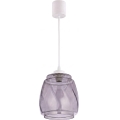 Brilagi - Lampă suspendată LED pe cablu RETRO GLASS 1xE27/60W/230V Ø 26 cm alb/gri fumuriu