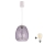 Brilagi - Lampă suspendată LED pe cablu RETRO GLASS 1xE27/60W/230V Ø 26 cm alb/gri fumuriu