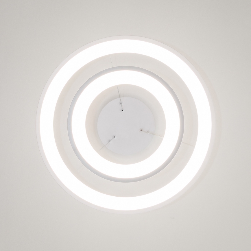 Brilagi - Lustră suspendată LED dimmerabilă FALCON SLIM, 68W, 230V, 3000-6500K, Ø 50 cm, albă + telecomandă