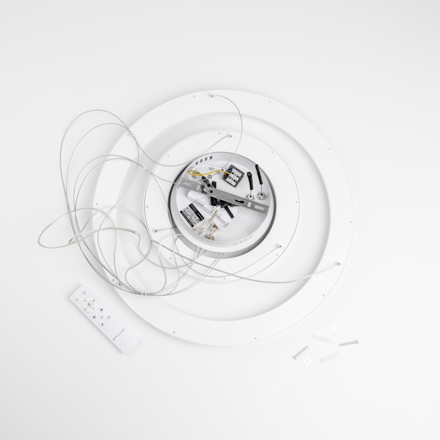 Brilagi - Lustră suspendată LED dimmerabilă FALCON SLIM, 68W, 230V, 3000-6500K, Ø 50 cm, albă + telecomandă